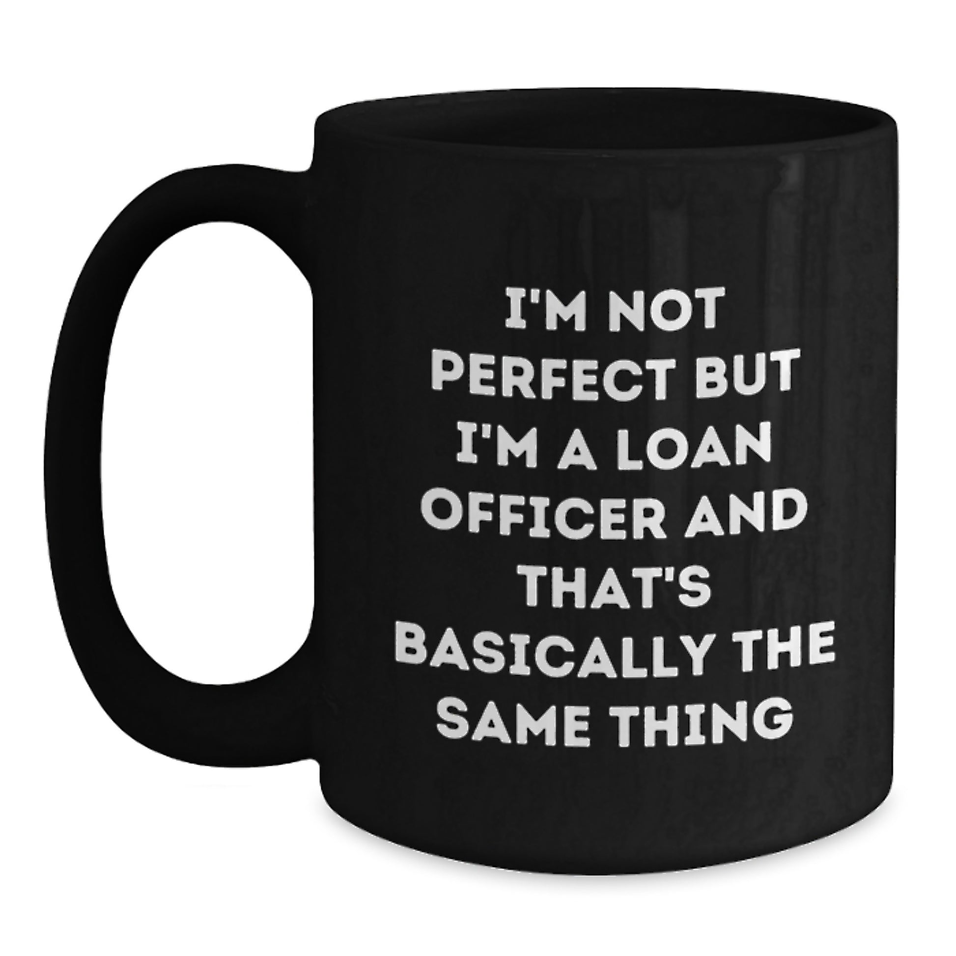 Birthday Gift for Her Loan Officer Black Coffee Mug Present Premium - Main