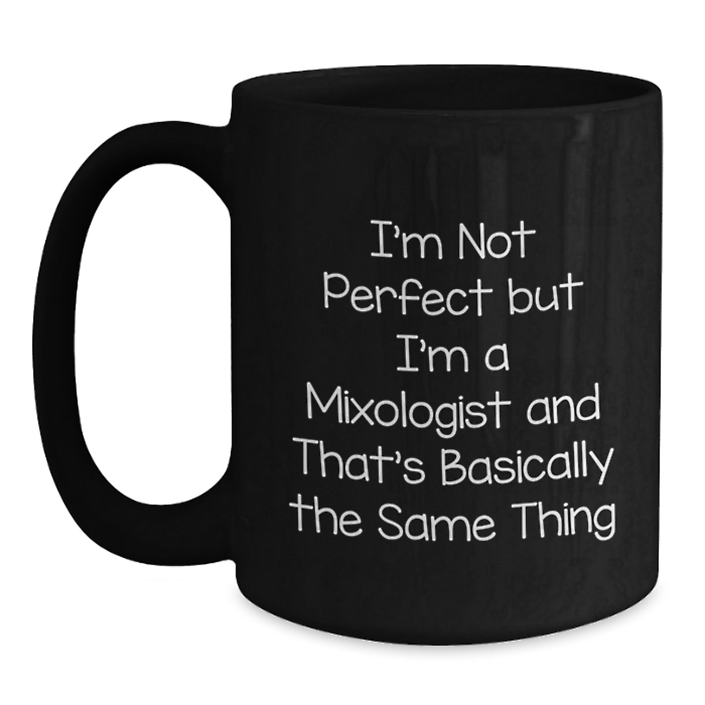 Birthday Gift for Her Mixologist Black Coffee Mug Ceramic Present - Main