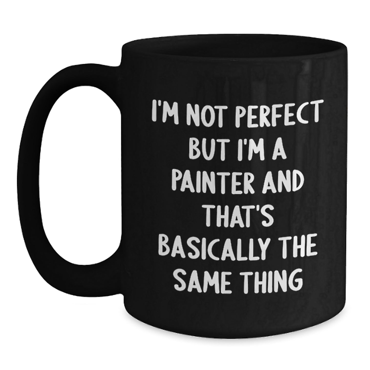 Novelty Painter Mug Birthday Gift – 11oz Black Ceramic Coffee - Main