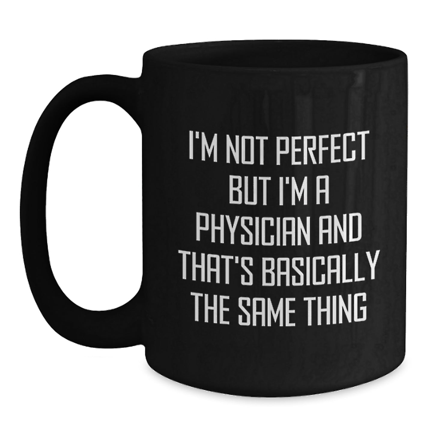 Physician Keepsake Ceramic Black Coffee Mug for Him Birthday Gift - Main