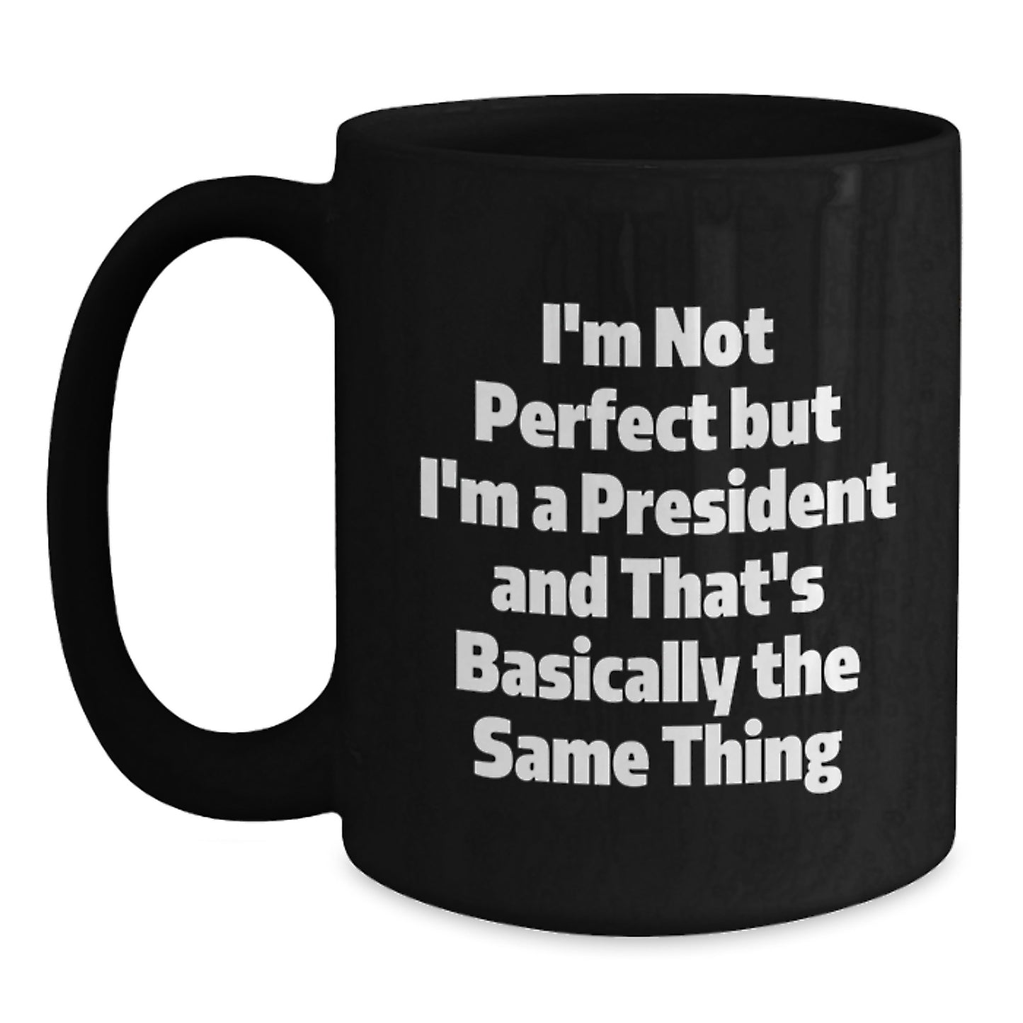 President Keepsake Black Coffee Mug for Him Birthday Gift - Main