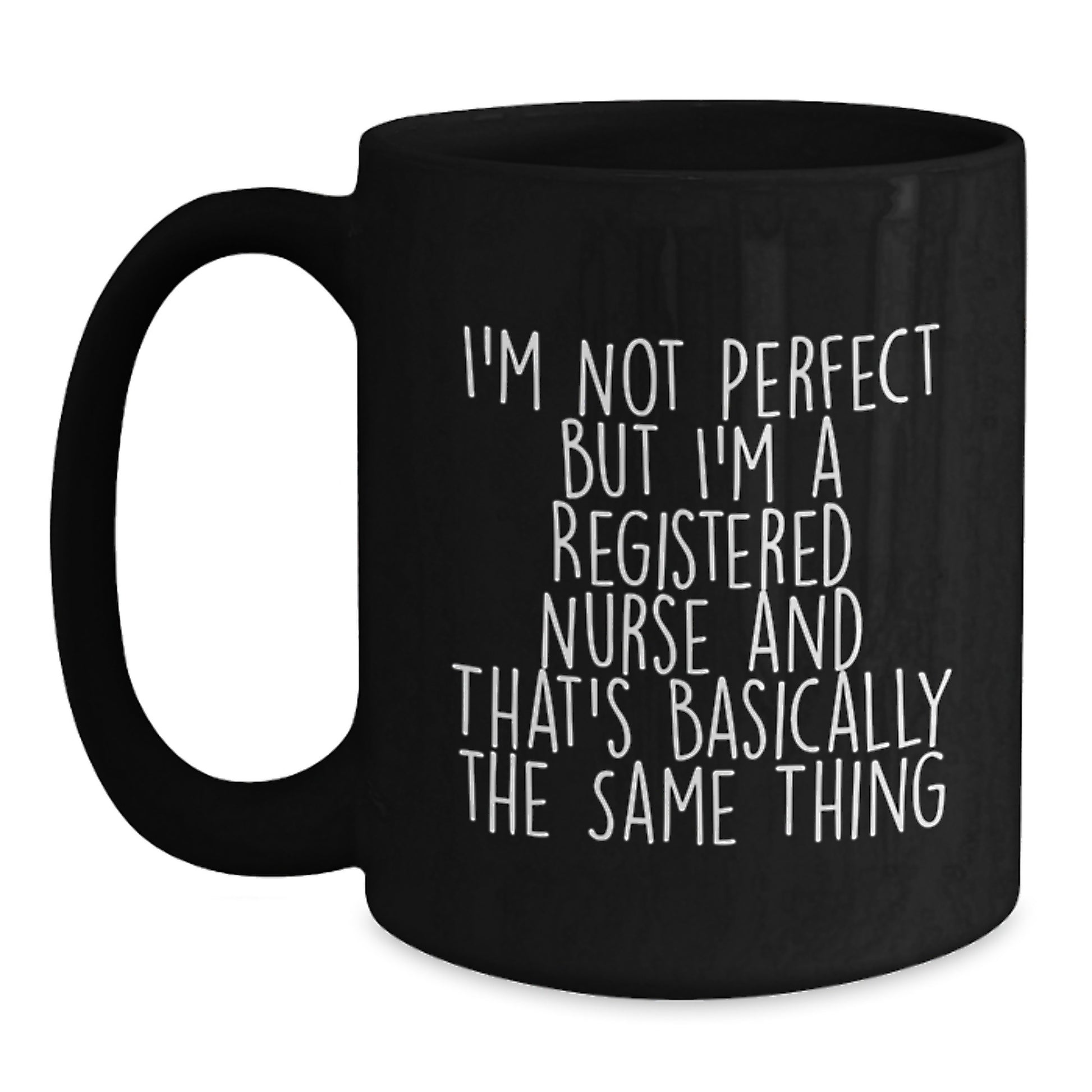 Registered Nurse Keepsake Black Coffee Mug for Him Birthday Gift - Main