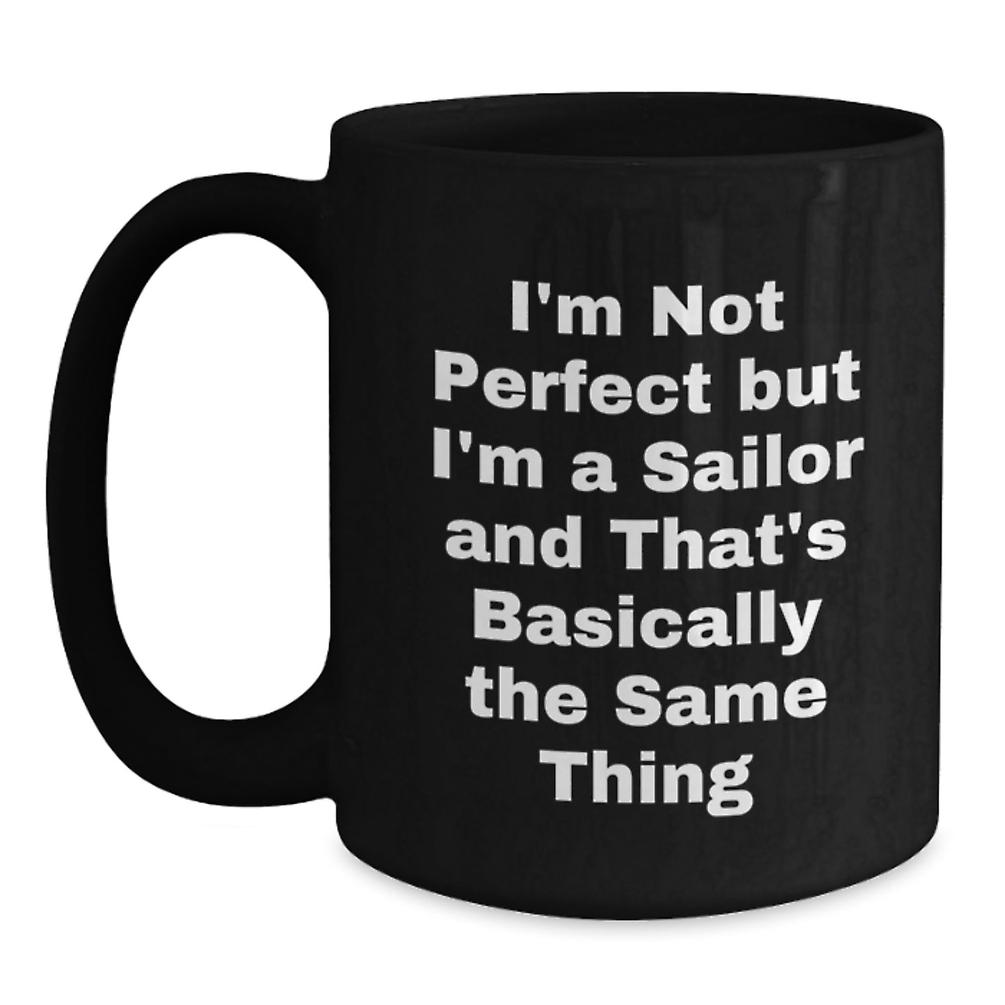 Sailor Keepsake Black Coffee Mug for Him Birthday Gift – Nautical Pride - Main