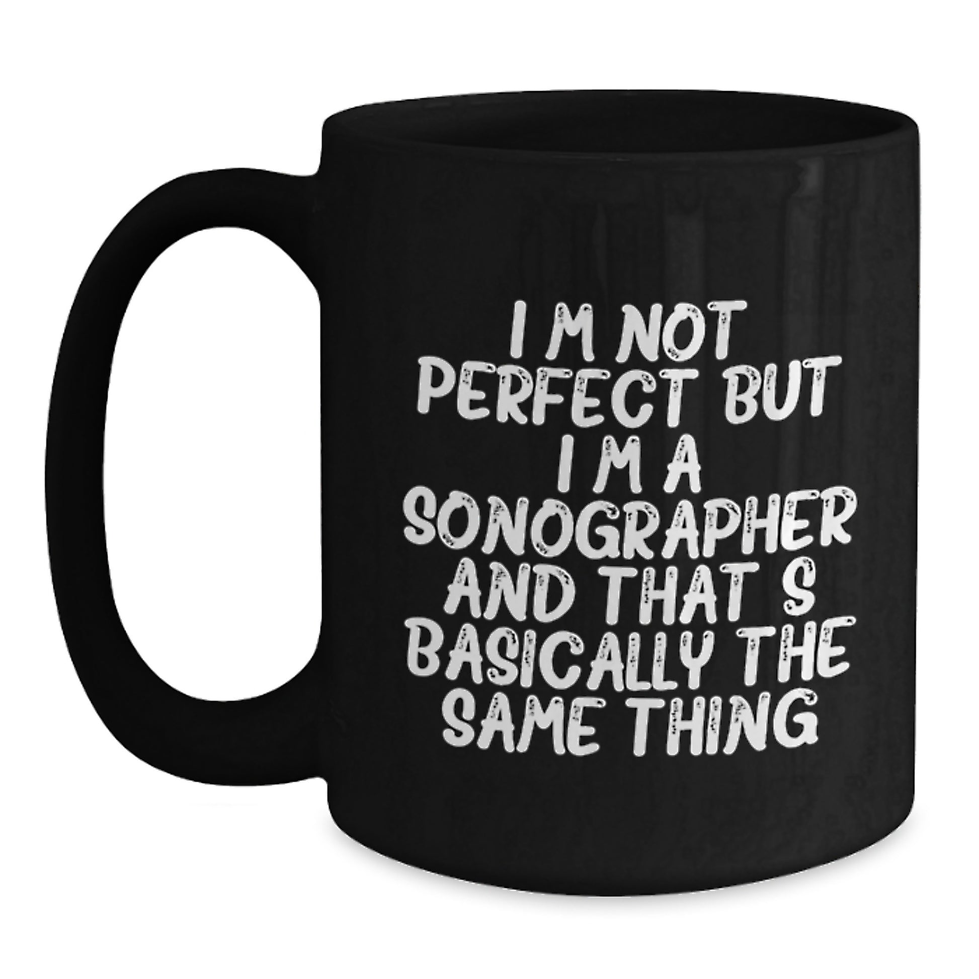Sonographer Keepsake Black Ceramic Coffee Mug for Him Birthday Gift - Main