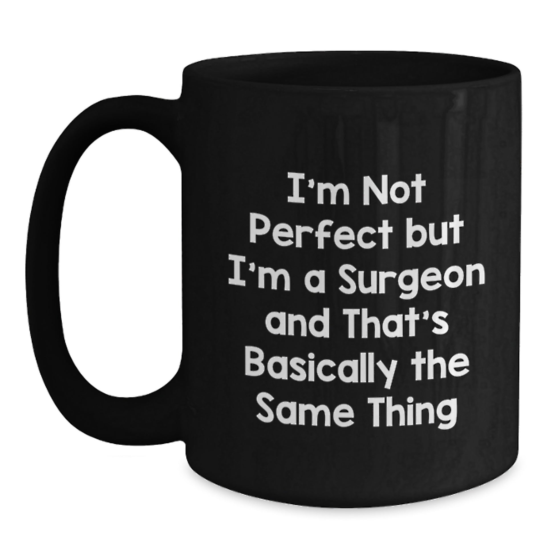 Surgeon Black Coffee Mug Premium Keepsake Birthday Gift for Him - Main