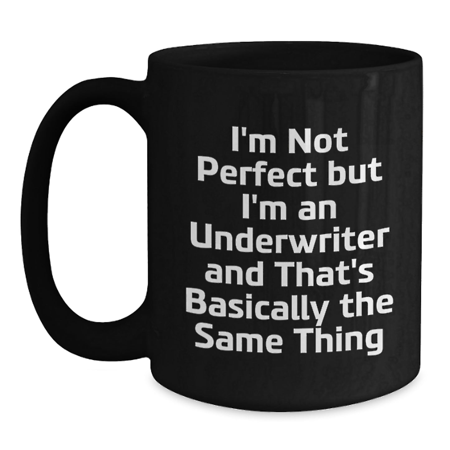Underwriter Keepsake Black Coffee Mug 11oz Premium for Him Birthday Gift - Main
