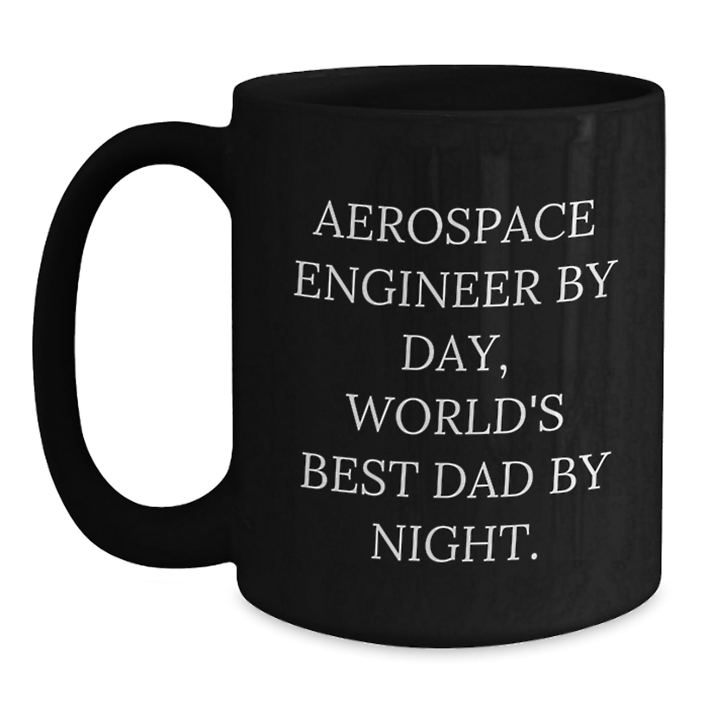 Aerospace Engineer Keepsake Black Coffee Mug for Him Birthday Gift - Main