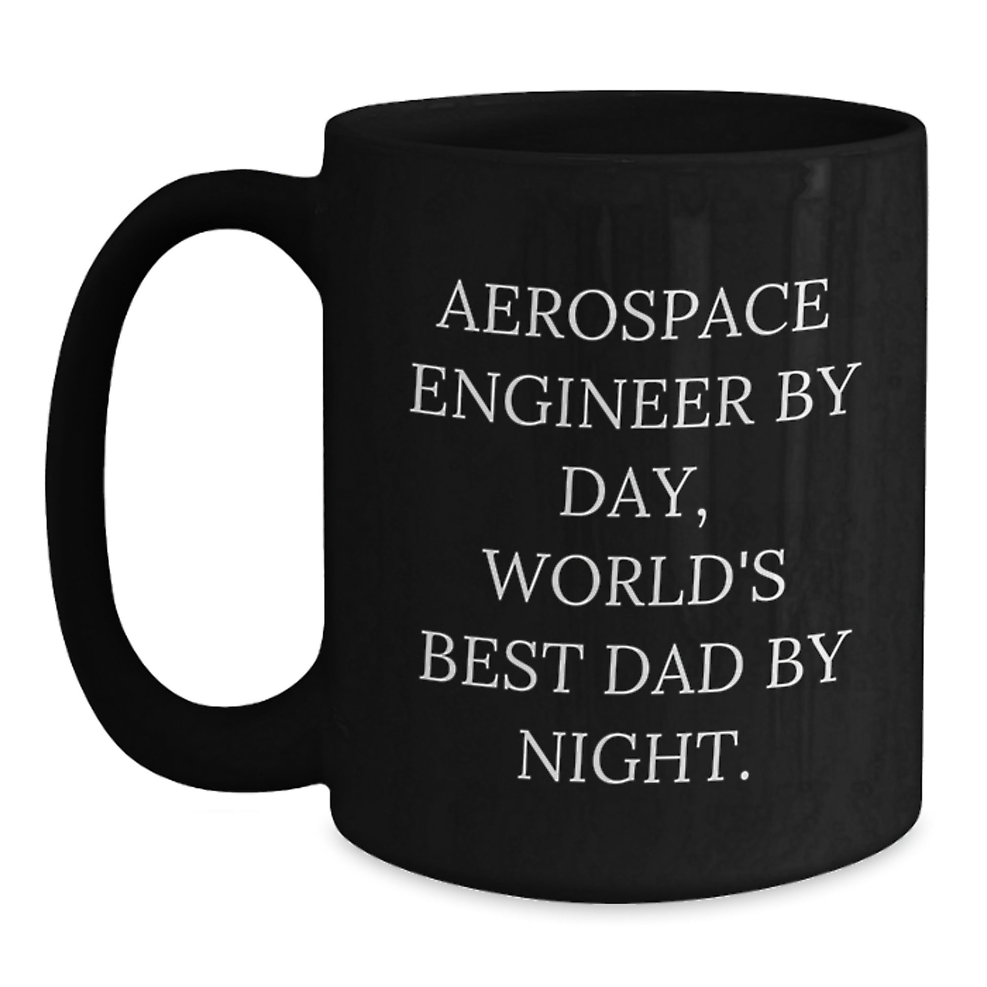 Aerospace Engineer Keepsake Black Coffee Mug for Him Birthday Gift - Main