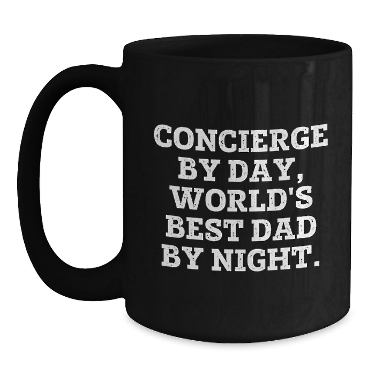 Concierge Keepsake Black Coffee Mug for Him Ceramic 11oz Birthday Gift - Main