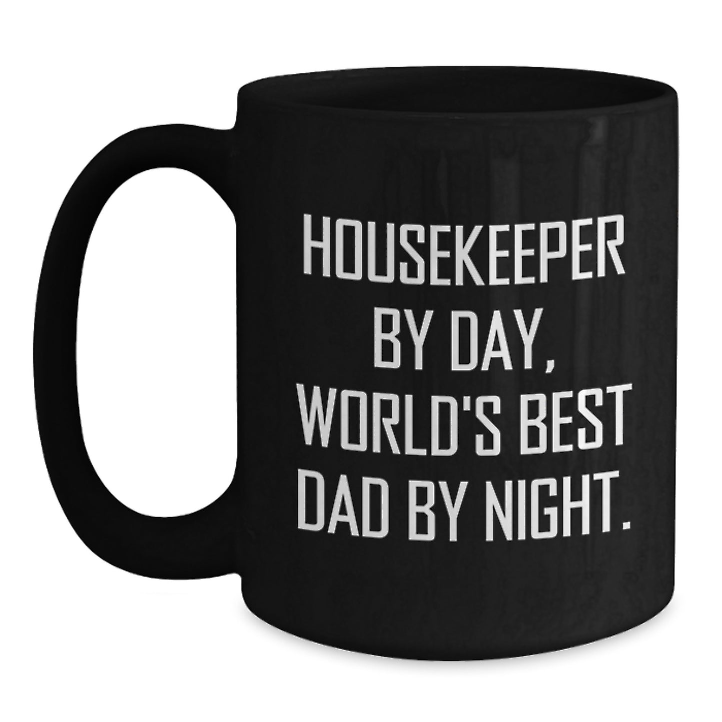 Housekeeper Keepsake Ceramic Black Coffee Mug 11oz for Him Birthday Gift - Main