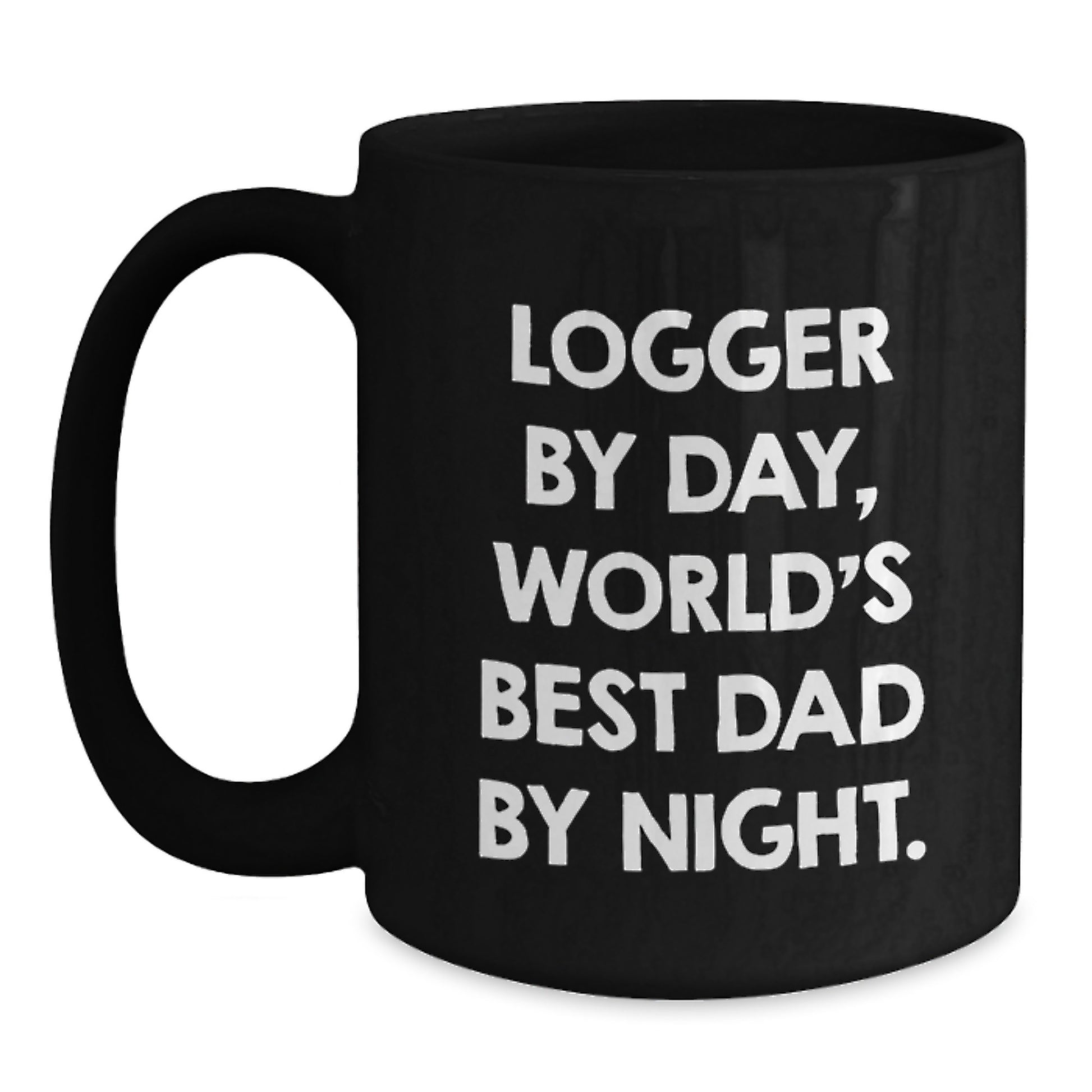 Logger Keepsake Mug for Him – Birthday Gift Black 11oz Ceramic Microwave - Main