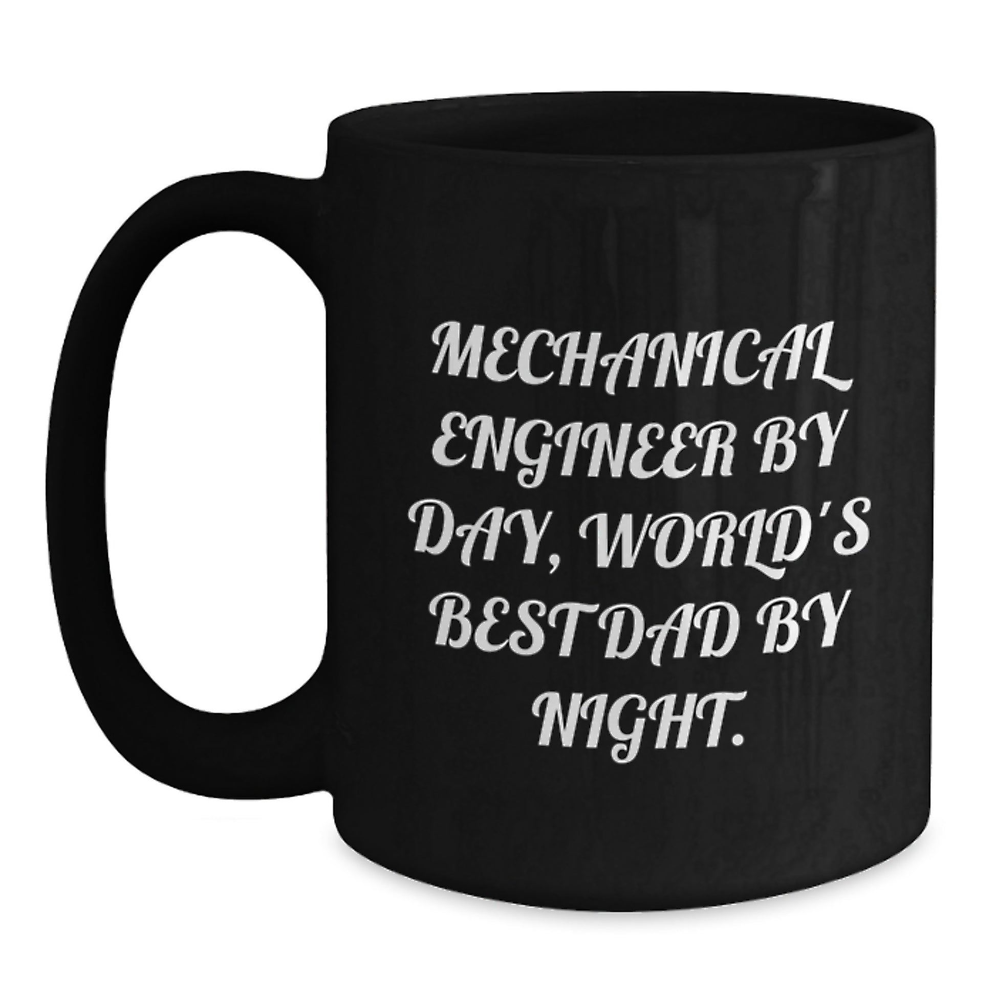 Birthday Gift for Her Mechanical Engineer Black Coffee Mug Present - Main