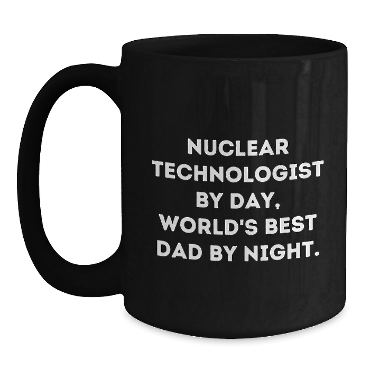 Birthday Gift Nuclear Technologist Black Coffee Mug for Her Present - Main