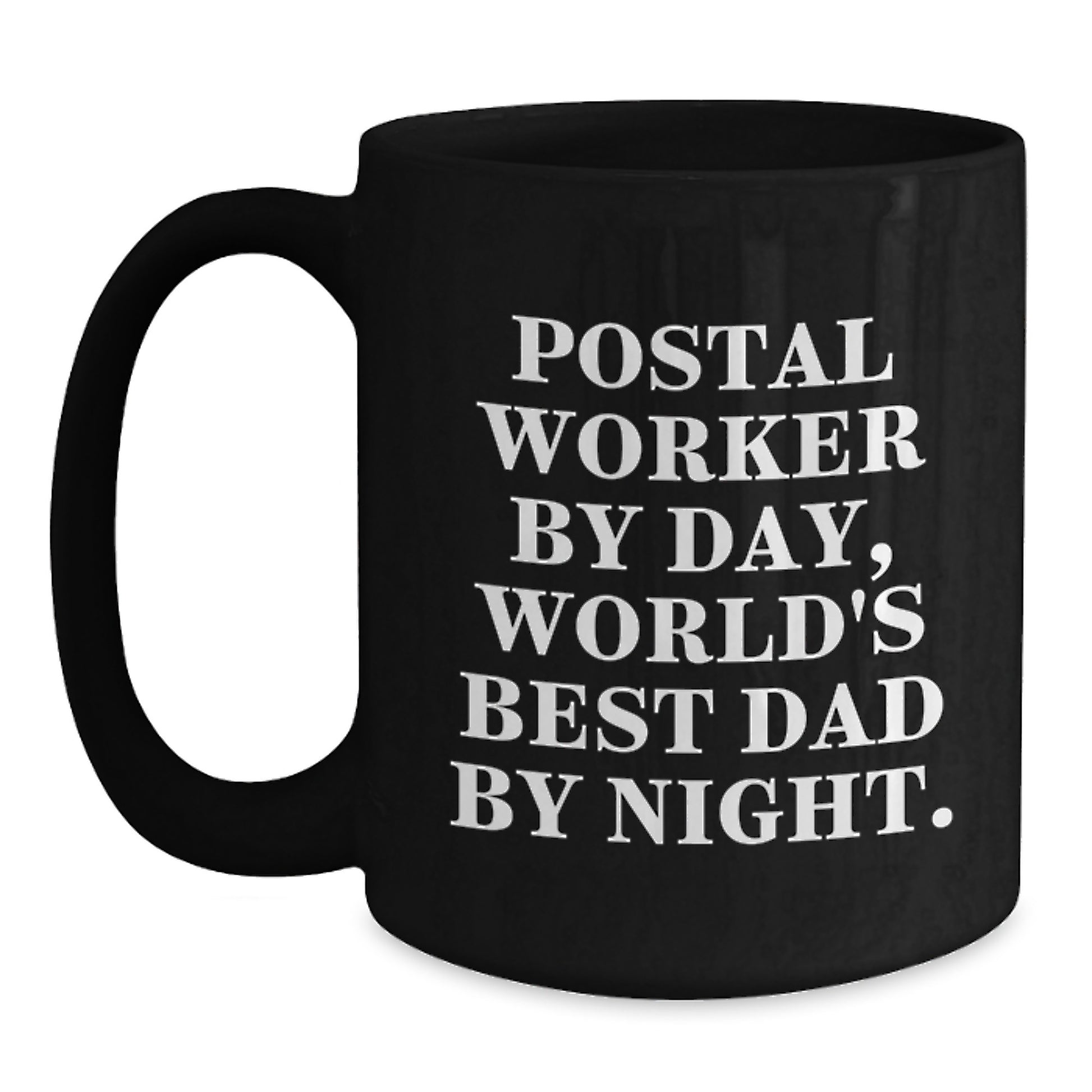 Postal Worker Keepsake Mug for Him Black Coffee Birthday Gift - Main