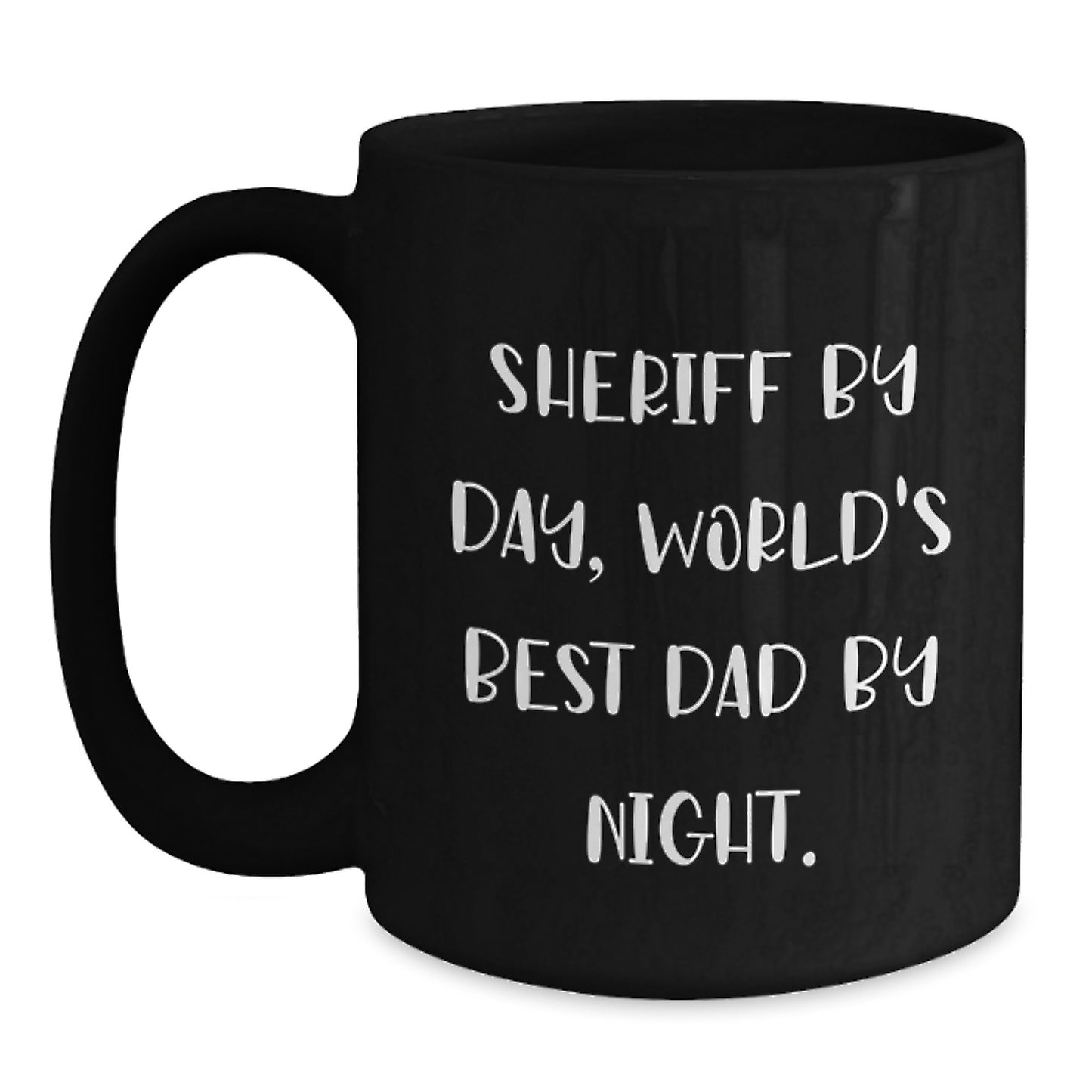 Sheriff Black Coffee Mug for a Best Friend Companion Birthday Gift - Main