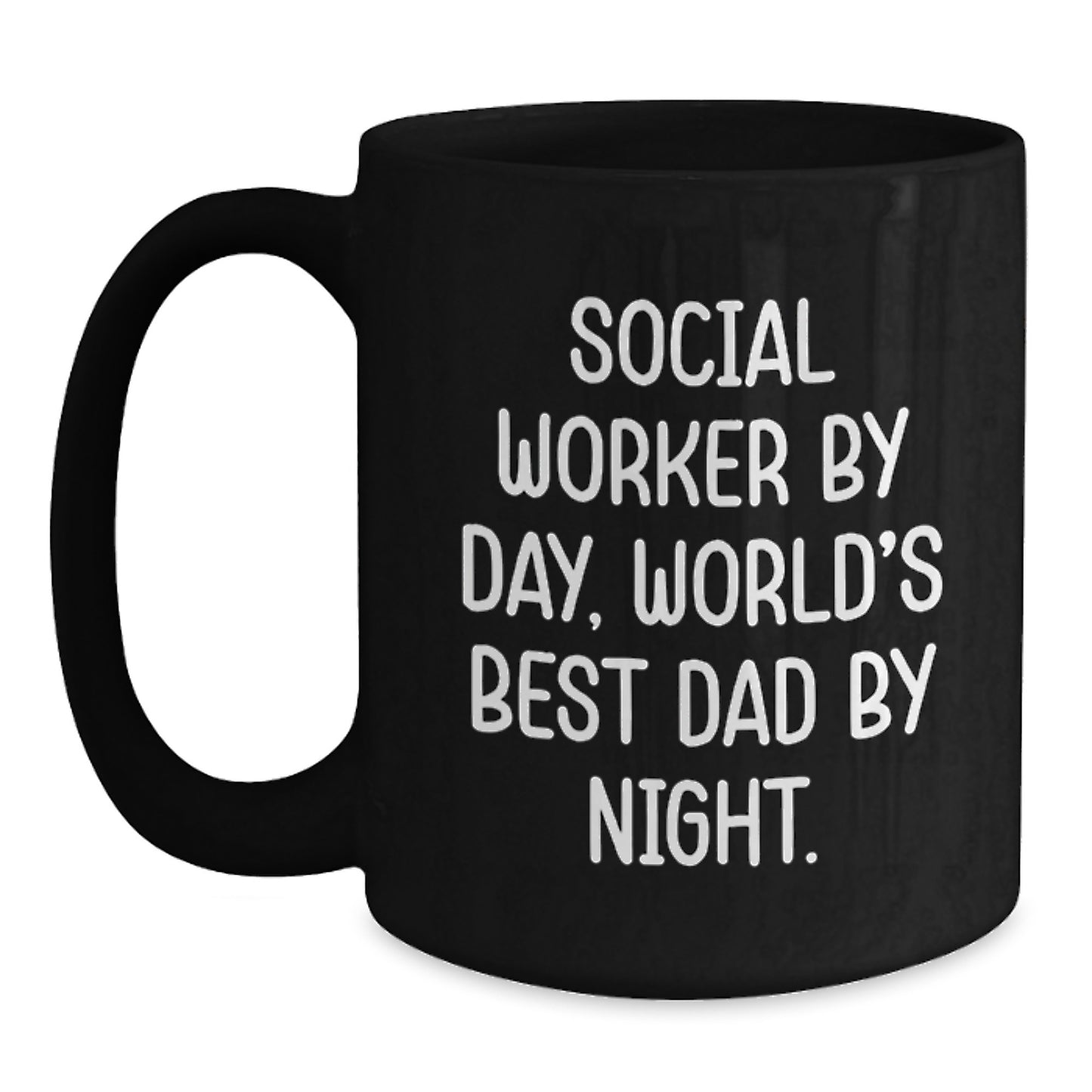 Social Worker Keepsake Mug for Him 11oz Birthday Gift Ceramic Black - Main