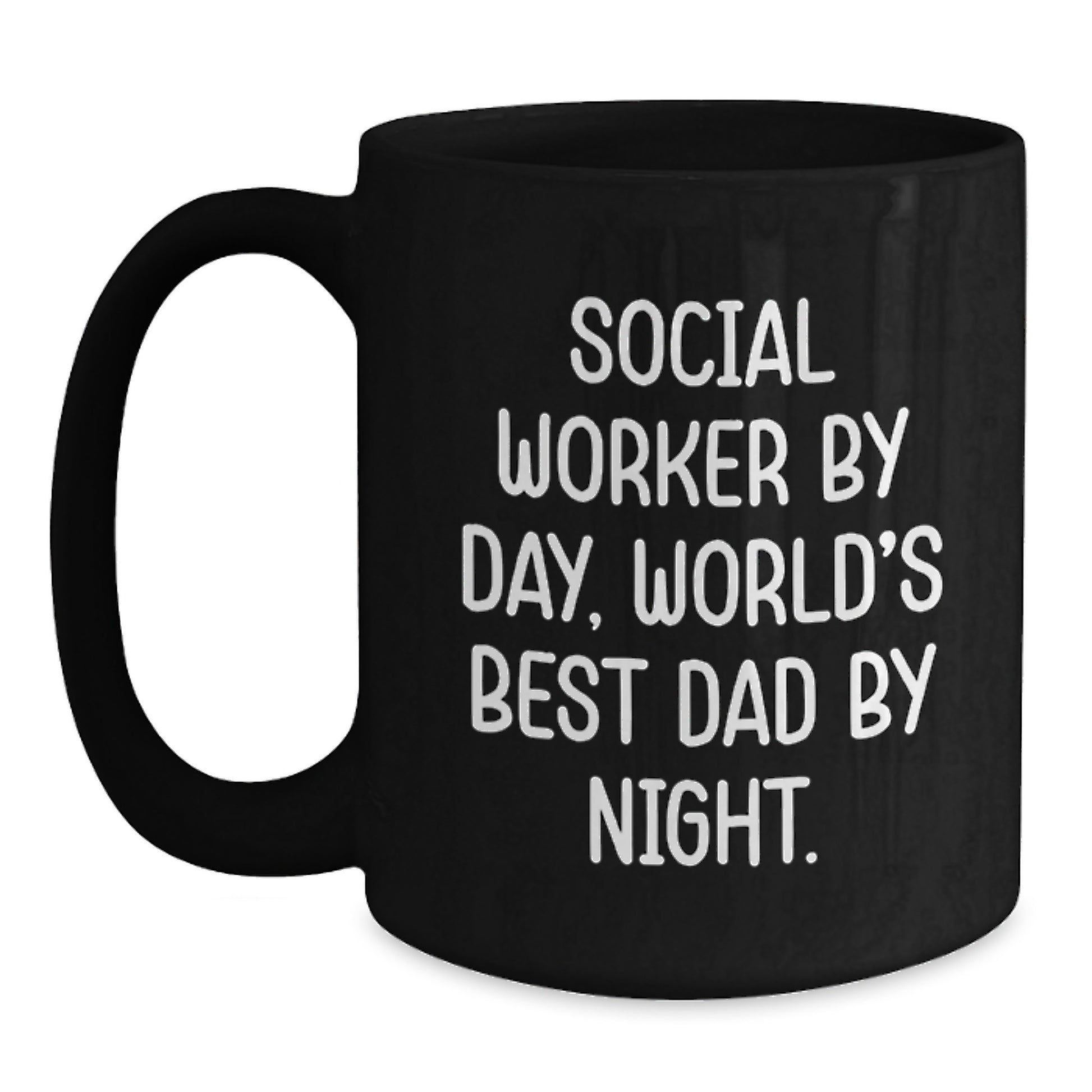 Social Worker Keepsake Mug for Him 11oz Birthday Gift Ceramic Black - Main