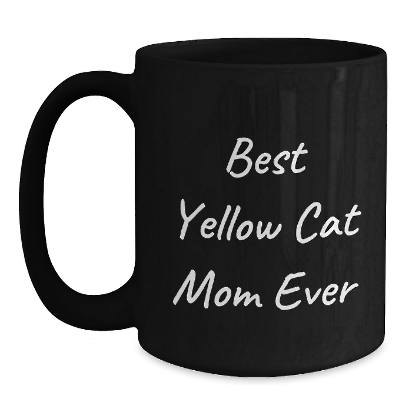 Yellow Cat Mom Funny Quote Gifts from Family for Birthday Unique Coffee Mug - Main