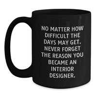 Load image into Gallery viewer, Interior Designer Funny Christmas Unique Gifts - Never Forget You&#39;re Awesome Black Coffee Mug Gifts from Friends - Main

