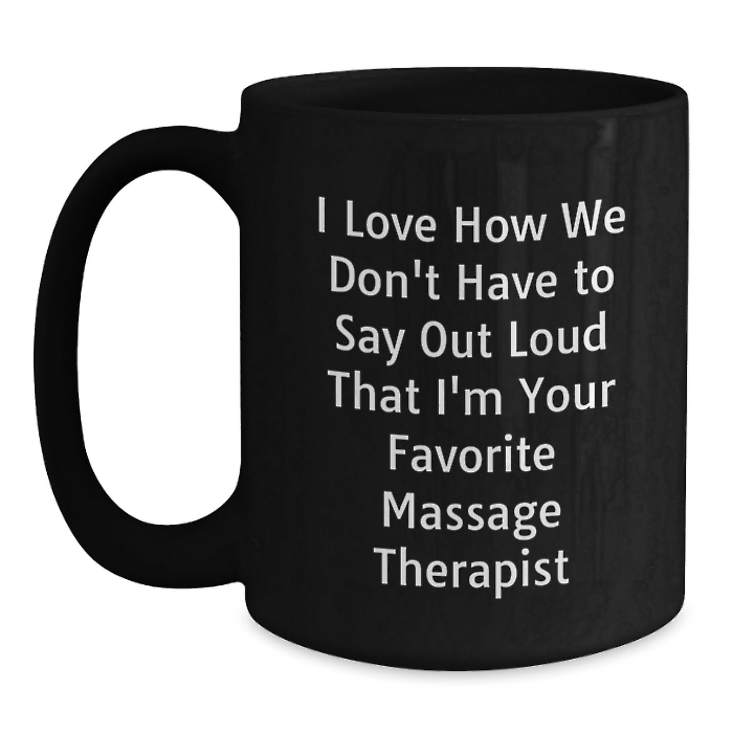 Massage Therapist Gifts from Friends for Favorite Massage Therapist Funny Black Coffee Mug Christmas Unique Ideas - Main
