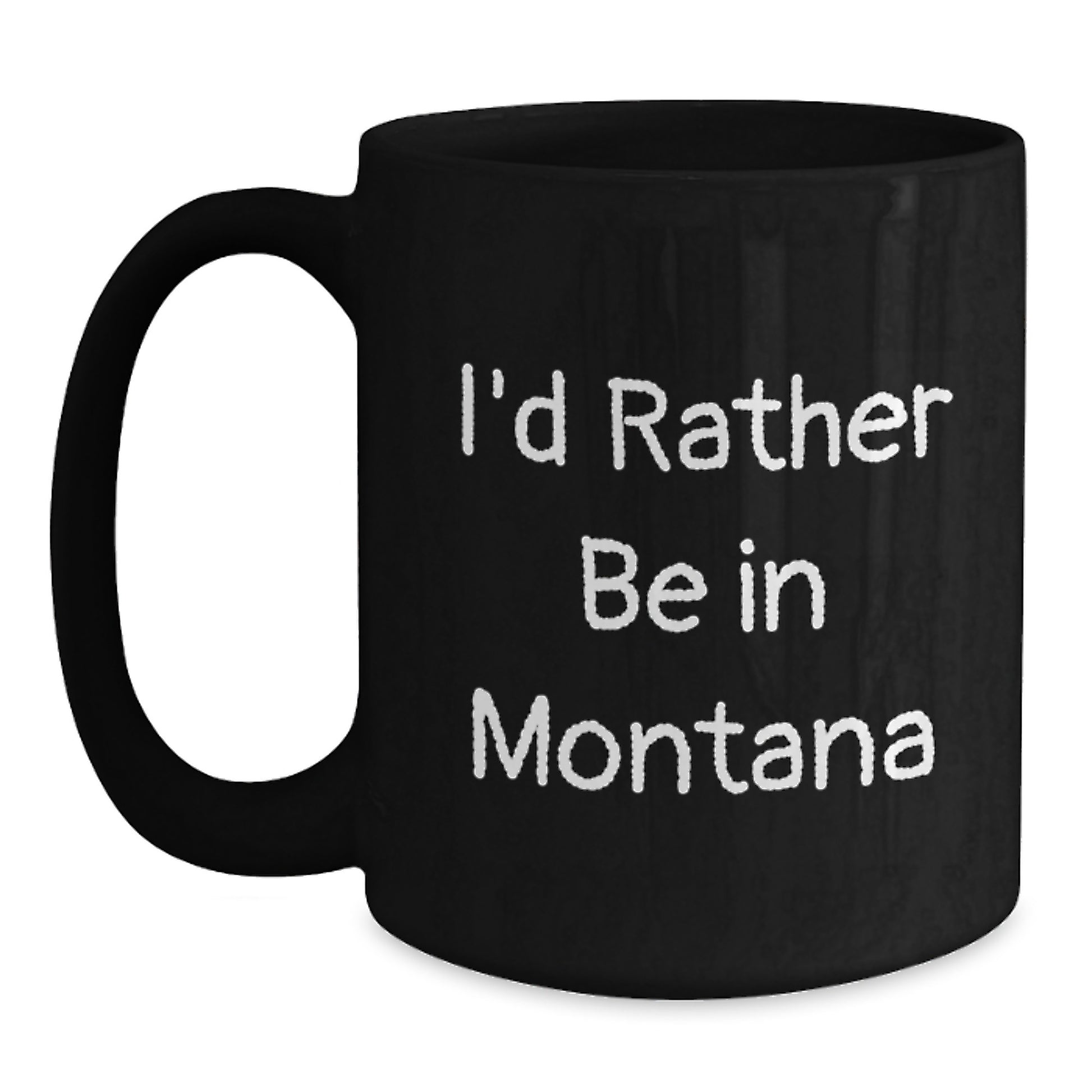 Montana Keepsake Black Coffee Mug for Him Birthday Gift 11oz Ceramic - Main