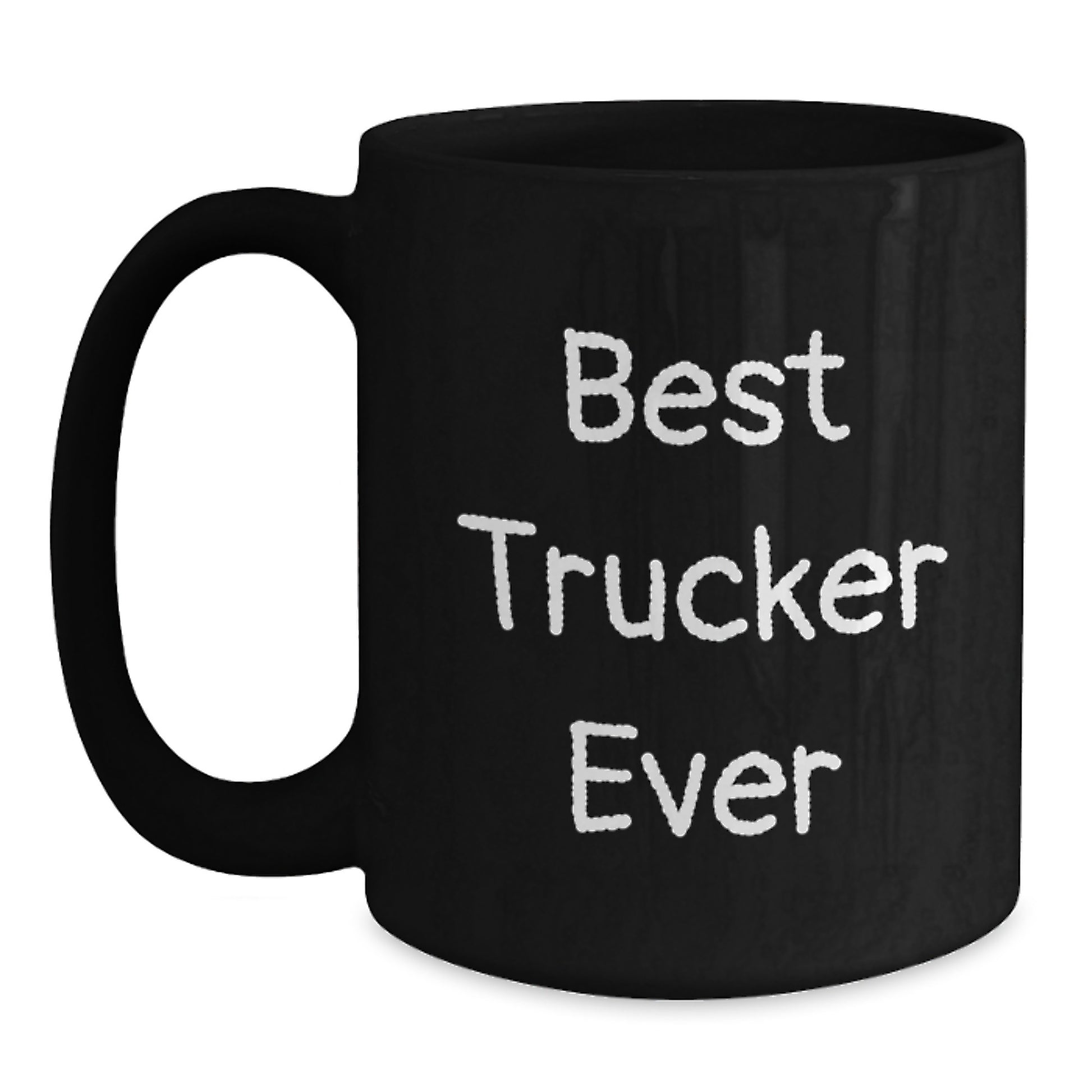 Birthday Gift Trucker Keepsake Black Coffee Mug for Her - Main