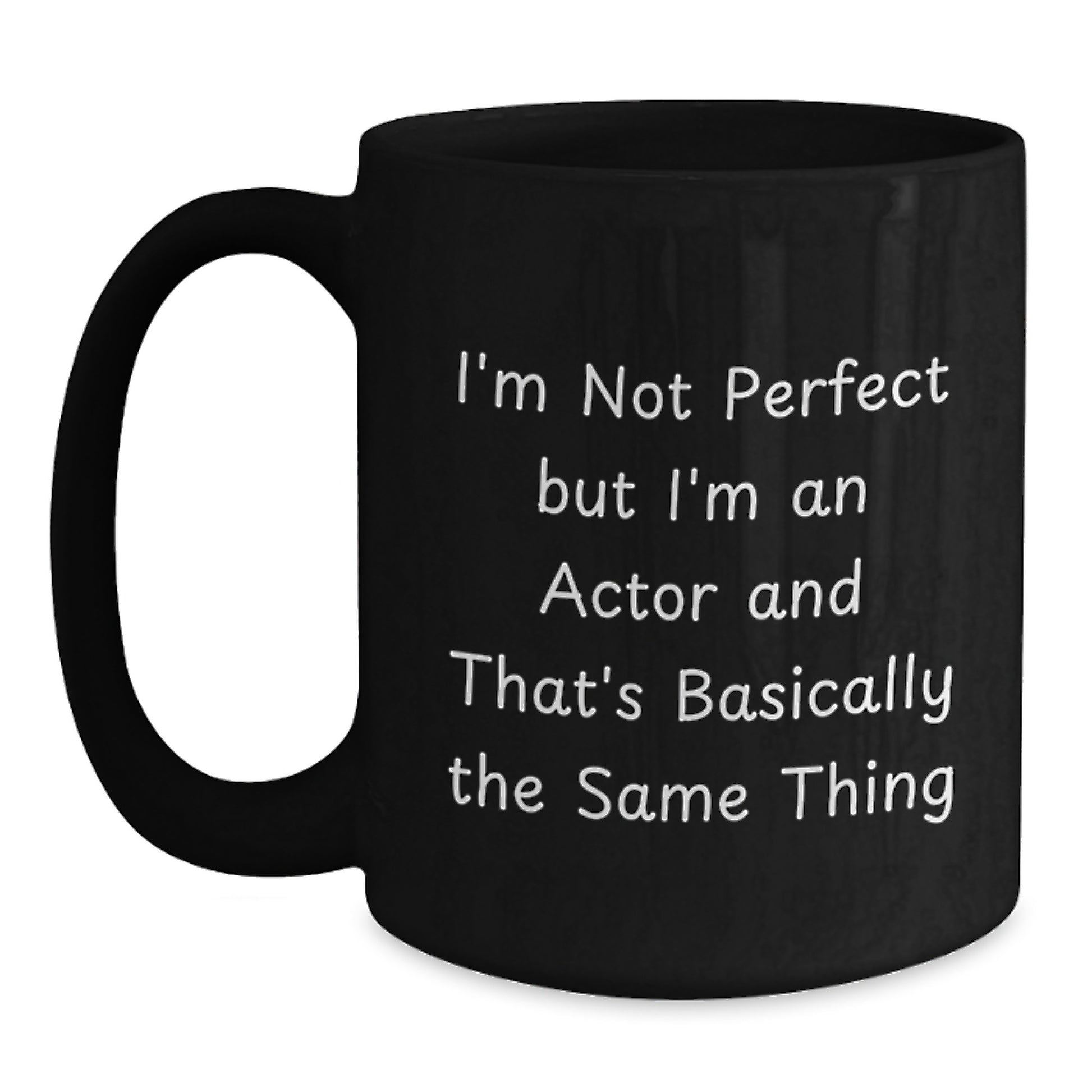 Actor Keepsake Ceramic 11oz Black Coffee Mug for Him Birthday Gift - Main