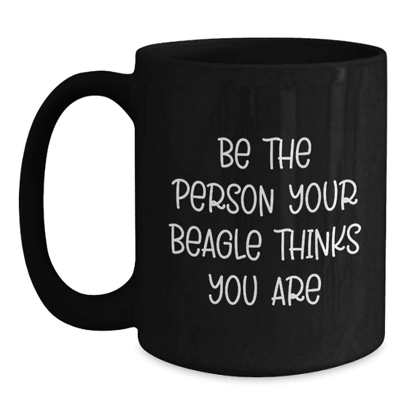 Beagle Dog Lover Gifts from Friends, Funny Beagle Dog Birthday Unique Gifts for Beagle Dog Enthusiasts, Black Coffee Mug - Main