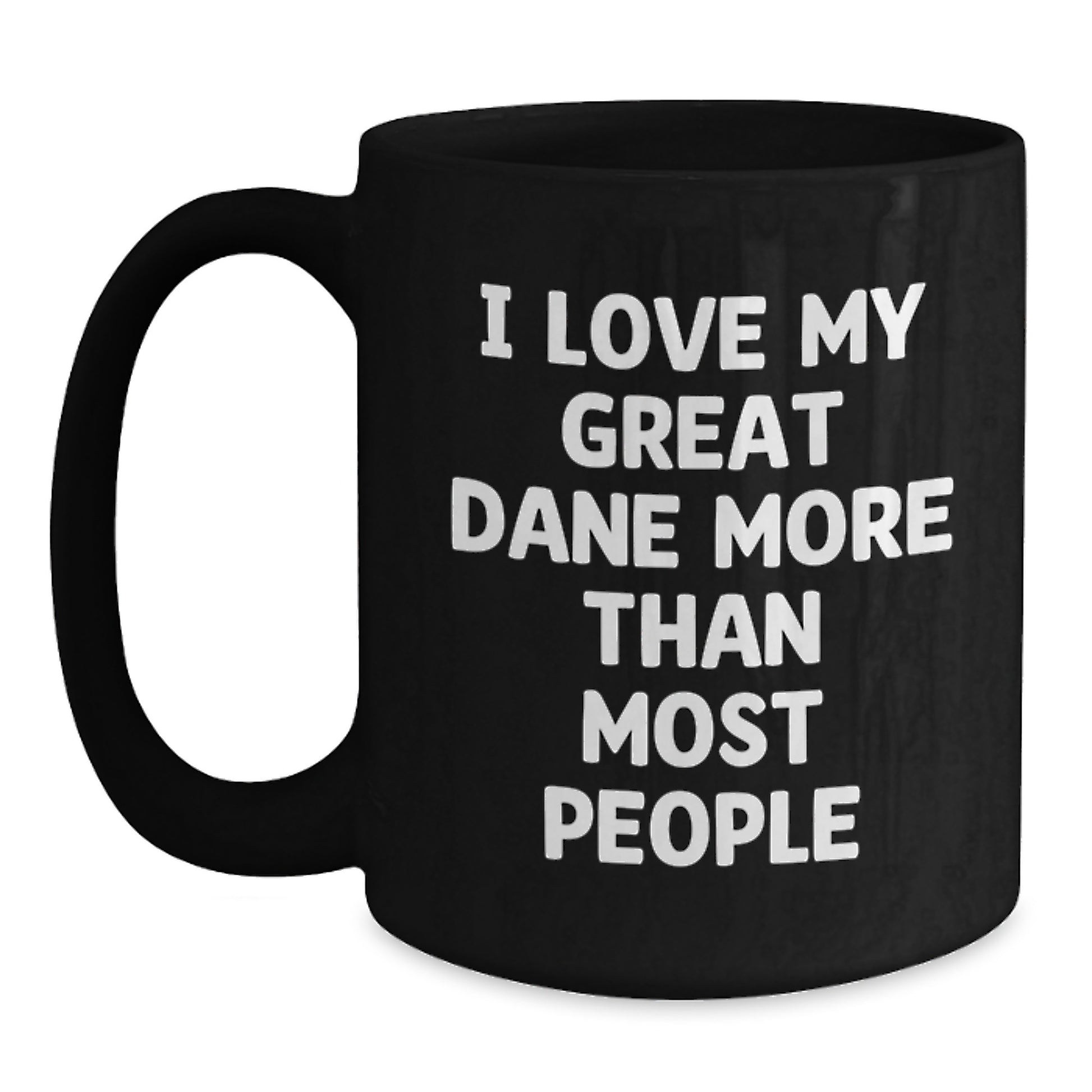 Great Dane Dog Gifts from Friends, Funny Black Coffee Mug for Great Dane Dog Lovers, Great Dane Dog Lover Birthday Unique Gift - Main