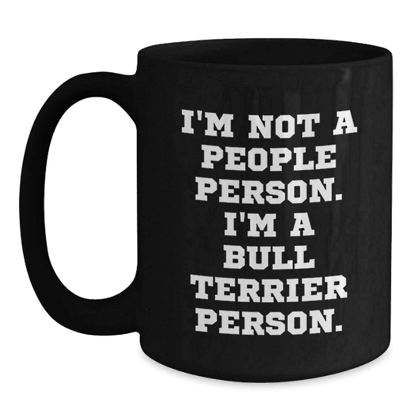Funny Bull Terrier Dog Gifts from Friends for Bull Terrier Lovers, Black Coffee Mugs, Birthday Unique Gifts - Main