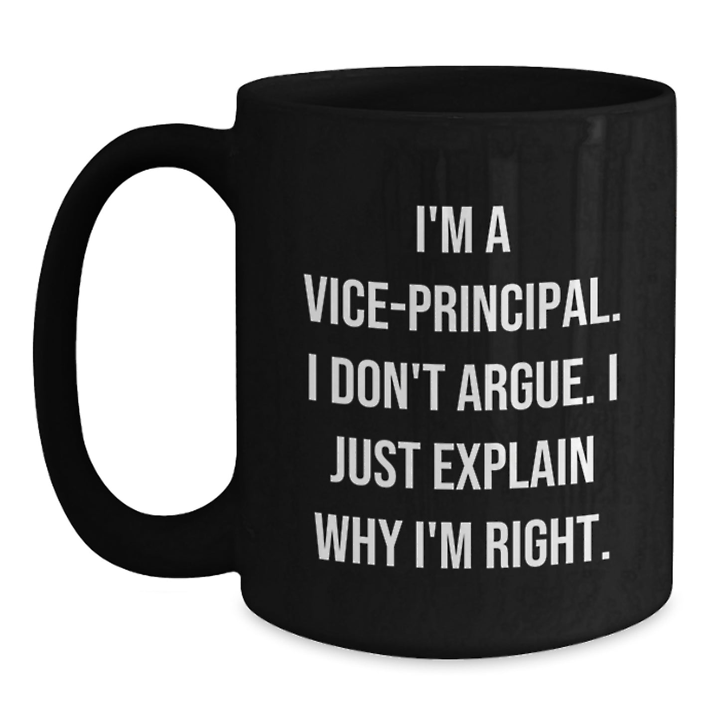 Funny Vice-principal Gifts from Men to Vice-principal, Black Coffee Mugs with Inspirational Quote, Graduation Unique Gifts - Main