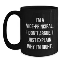 Load image into Gallery viewer, Funny Vice-principal Gifts from Men to Vice-principal, Black Coffee Mugs with Inspirational Quote, Graduation Unique Gifts - Main
