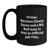 Load image into Gallery viewer, Writer Gifts, Funny Quote, Graduation Unique Gifts from Friends to Writer, Black Coffee Mug - Main
