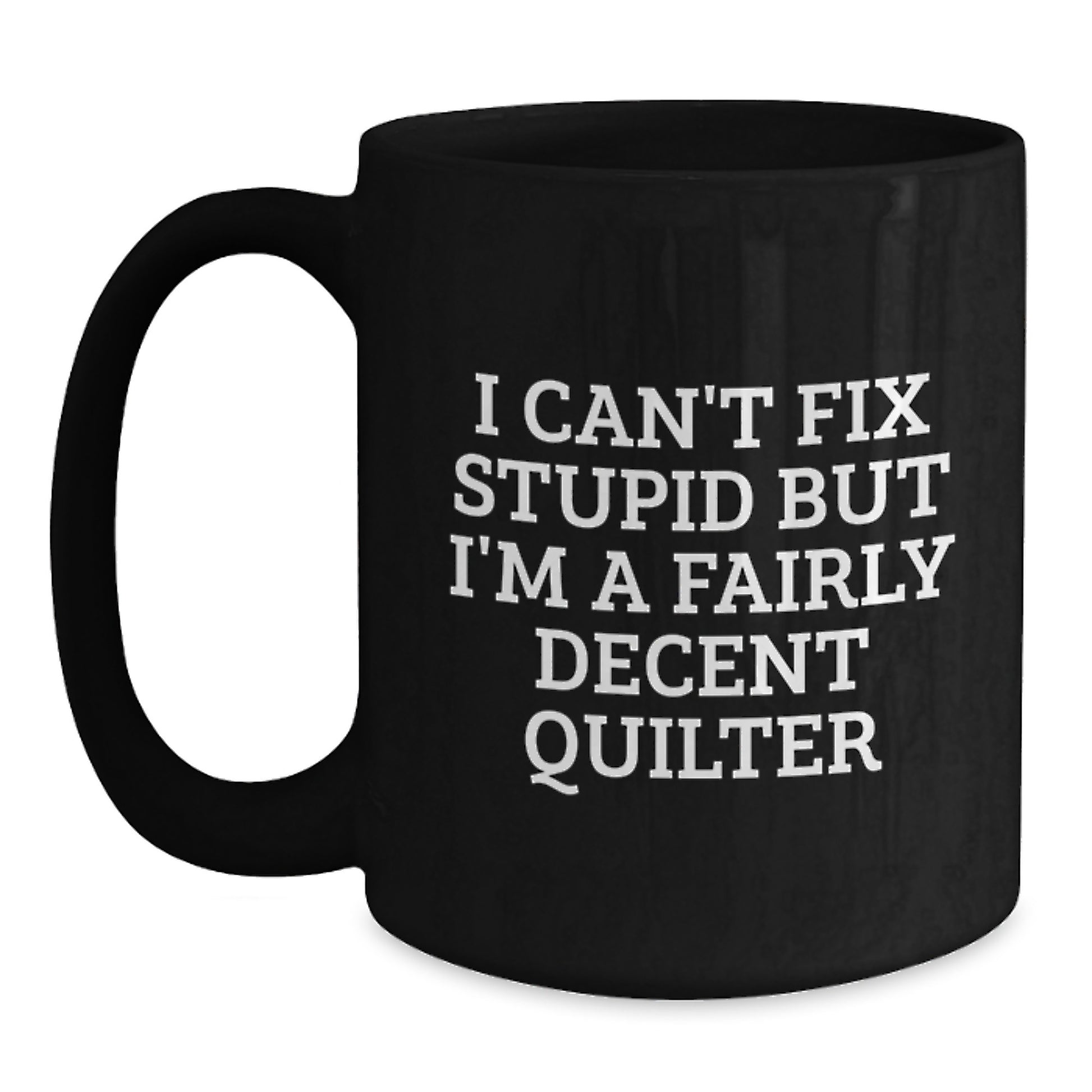 Quilter Gifts from Friends for Christmas Unique Black Coffee Mug - Main