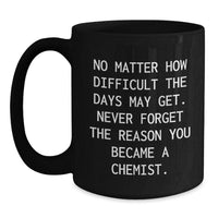 Load image into Gallery viewer, Funny Chemist Gifts from Friends for Chemists, Inspirational Black Coffee Mug, Christmas Unique Presents - Main
