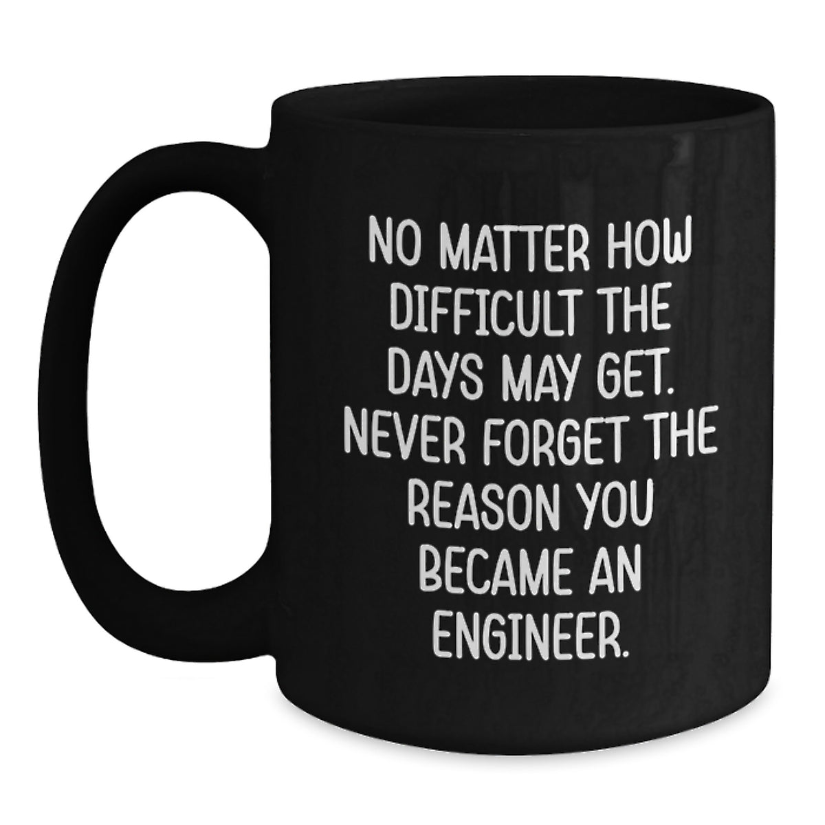 Funny Inspirational Engineer Gifts from Men Friends for Women Engineers Black Coffee Mug Christmas Unique Presents - Main
