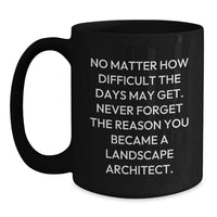 Load image into Gallery viewer, Funny Landscape Architect Gifts from Friends for Men Black Coffee Mug Inspirational Quotes - Main
