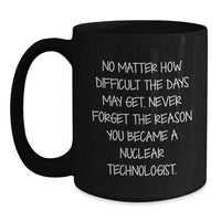 Load image into Gallery viewer, Gifts from Friends, Inspirational Quote for Nuclear Technologists, Black Coffee Mug, Perfect Birthday Unique Gift for Men, Nuclear Technologist Gifts, Never Forget Your Passion, 11oz or 15oz - Main
