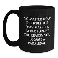 Load image into Gallery viewer, Funny Paralegal Quote Black Coffee Mugs, Gifts for Her, Unique Birthday Unique Gifts from Family, Friends, Colleagues - Main
