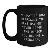 Load image into Gallery viewer, Inspirational Principal Quotes Black Coffee Mug Gifts from Friends for Principal Christmas Unique Gifts - Main
