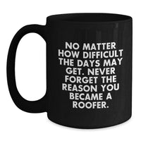 Load image into Gallery viewer, Inspiring Roofer Gifts for Men, Funny Black Coffee Mug, Gifts from Family and Friends, Unique Christmas Unique Gifts for Roofer Enthusiasts - Main
