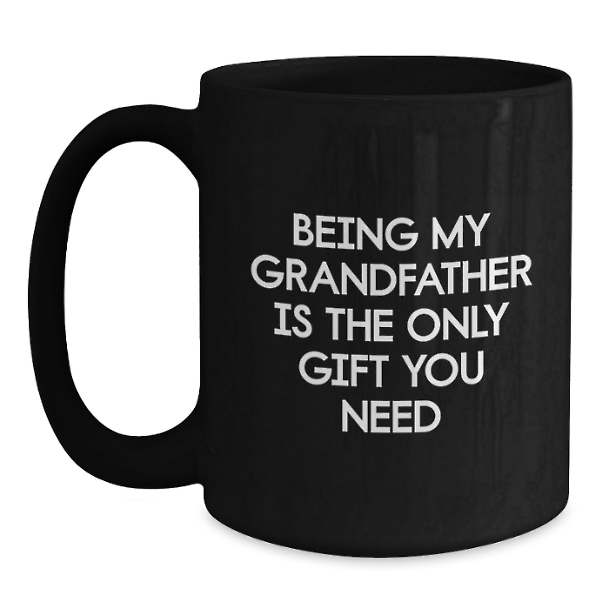 Grandfather Gifts from Men to Dads, Funny Black Coffee Mug for Christmas Unique Presents - Main