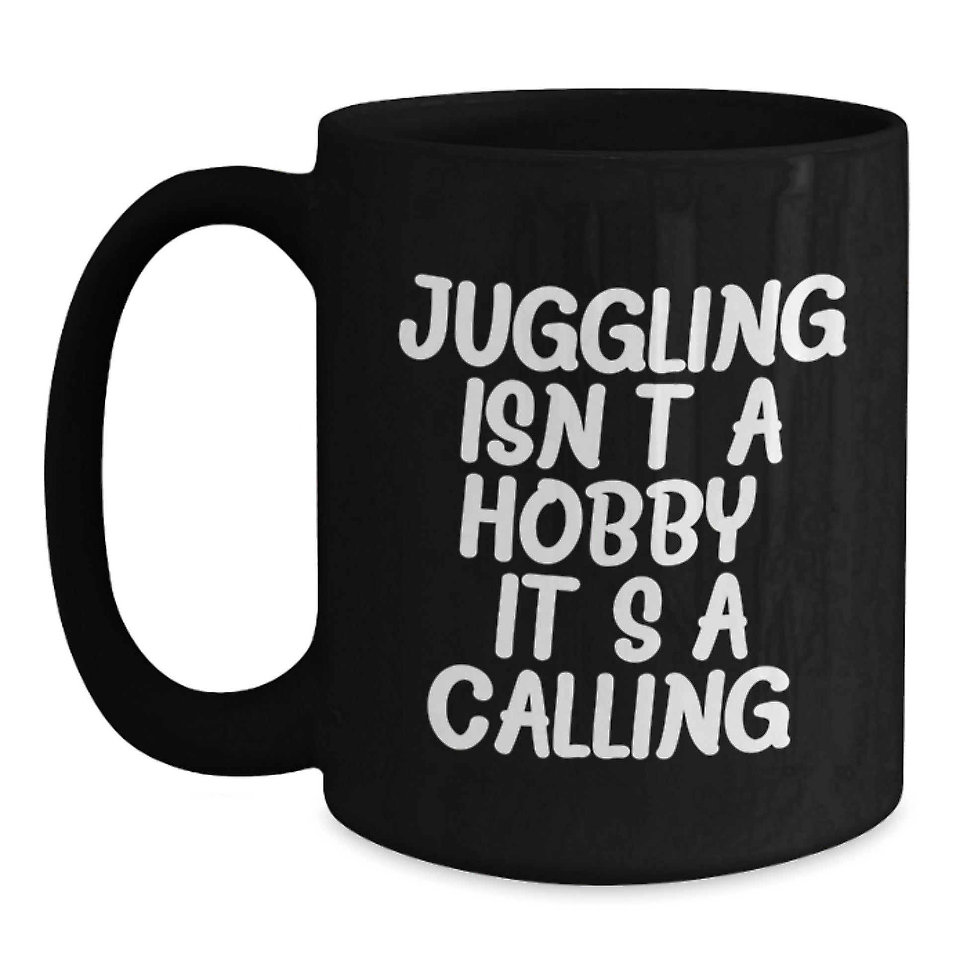 Juggling Inspirations Gifts for Juggling Enthusiast Friends, Black Coffee Mug, Funny Quote, Christmas Unique Presents from Loved Ones - Main