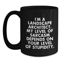 Load image into Gallery viewer, Gifts from Friends for Landscape Architects - Funny Sarcasm Black Coffee Mug, Christmas Unique Gifts for Men Women Coworkers Family - Main
