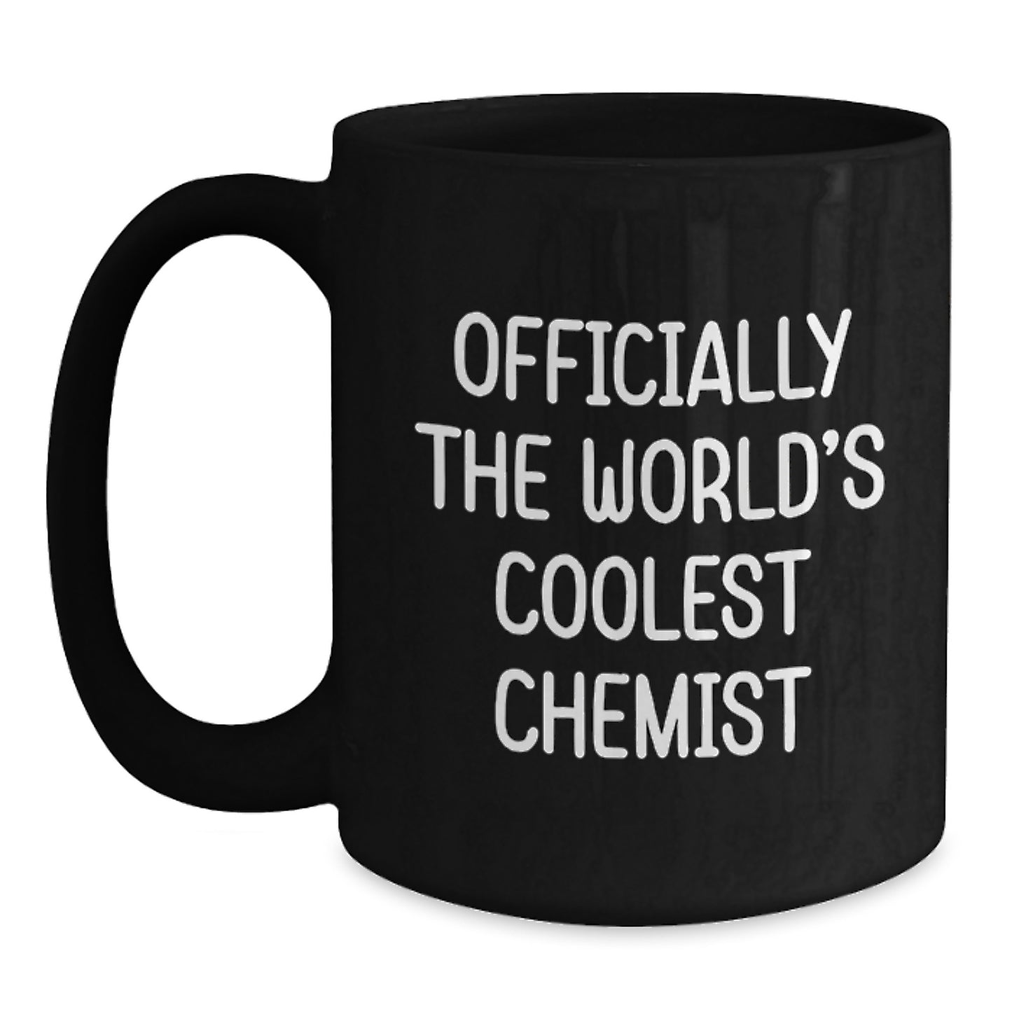 Funny Chemist Gifts for Men - 'Officially The World's Coolest Chemist' Black Coffee Mug, Unique Christmas Unique Gifts from Friends, Family, or Coworkers - Main