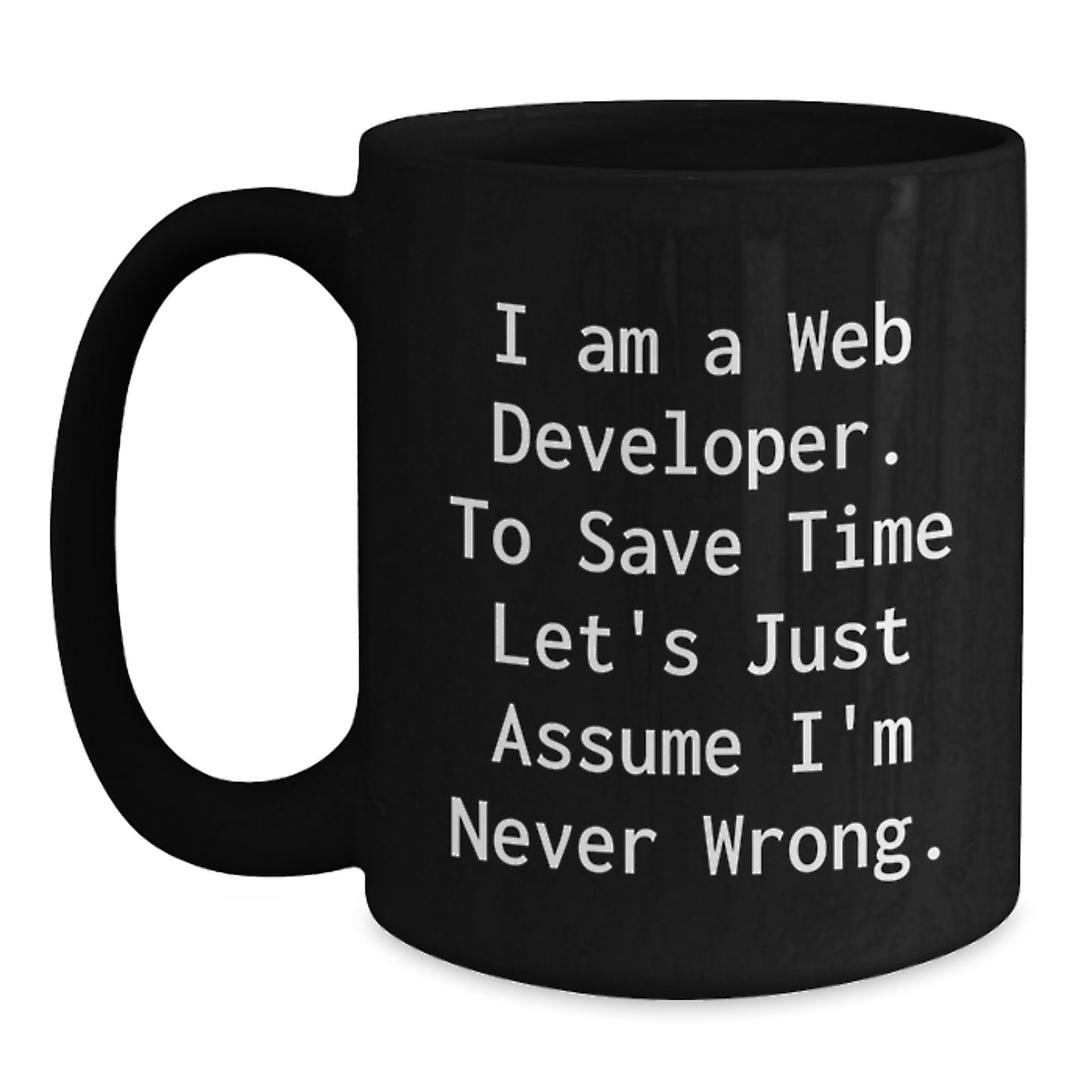 Funny Web Developer Gifts from Men, Unique Black Coffee Mugs for Web Developer Friends, Valentine's Unique Gifts for Web Developer Coworkers - Main