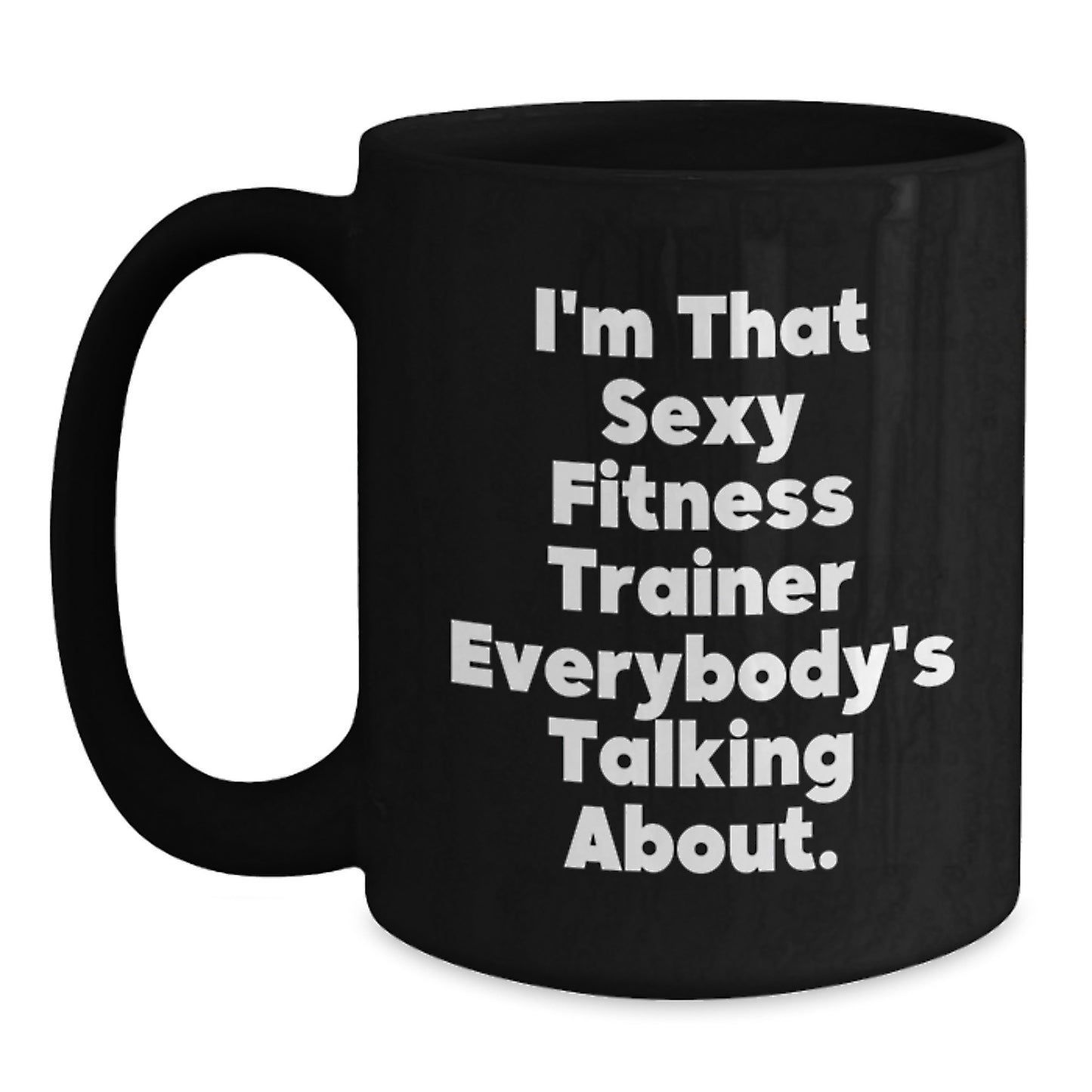 Fitness Trainer Gifts from Men for Women Funny Black Coffee Mug Christmas Unique Presents - Main