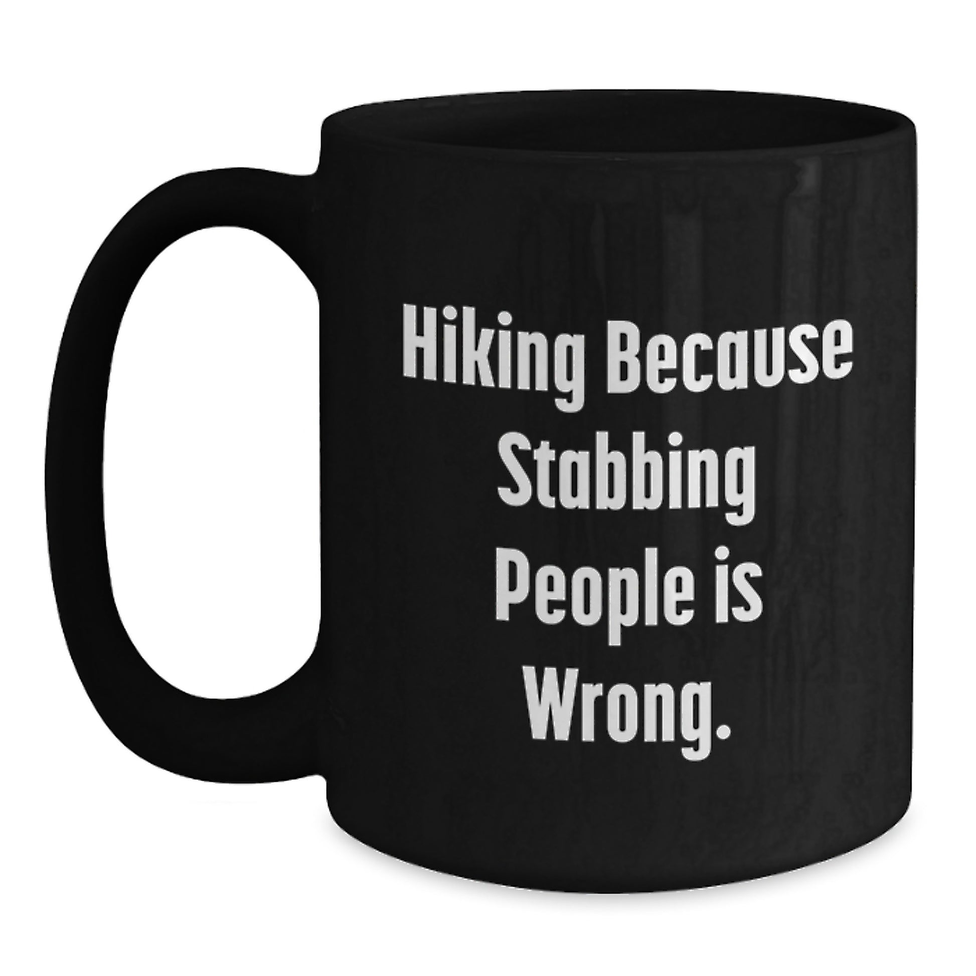 Funny Hiking Gifts for Men, Women, Friends, Coworkers, Family - Hiking Black Coffee Mug, Birthday Unique Gifts from Family, Friends, Coworkers, Men, Women - Main