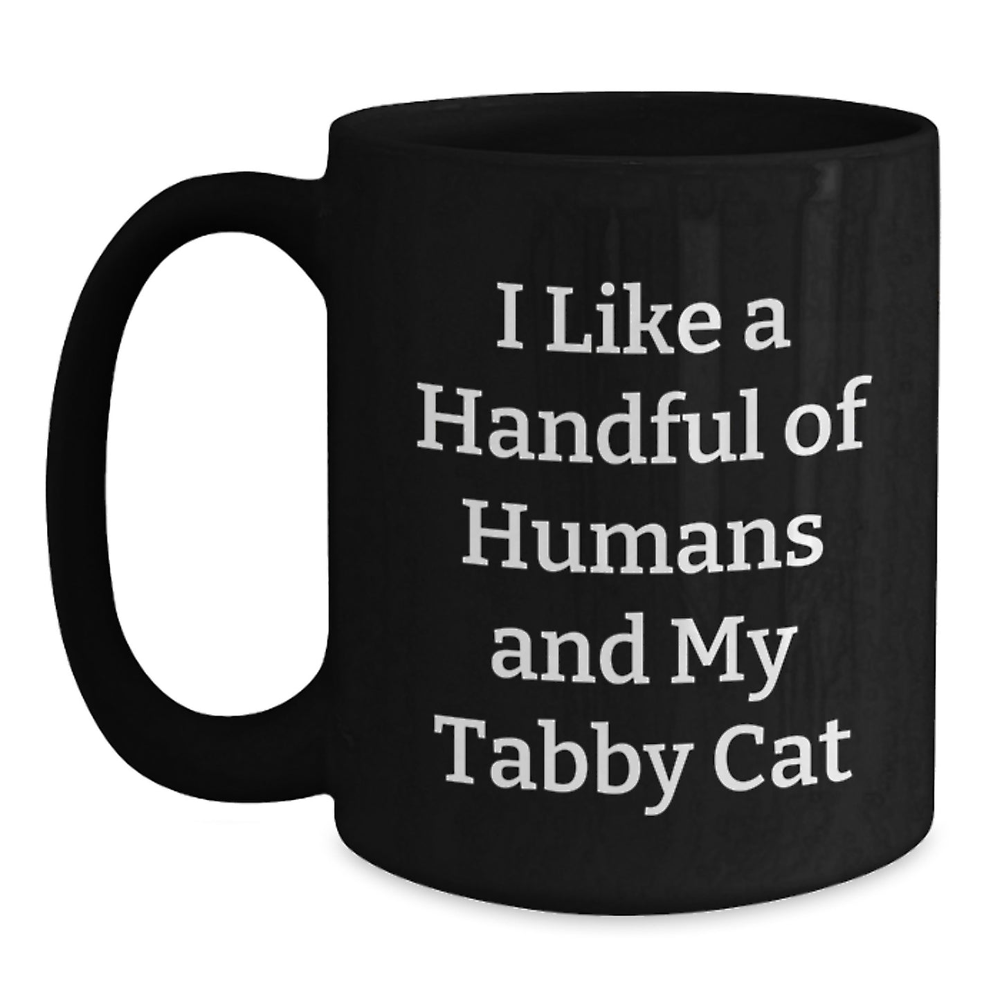Gifts from Men for Tabby Cat Lovers Funny Valentine's Black Coffee Mug - Main