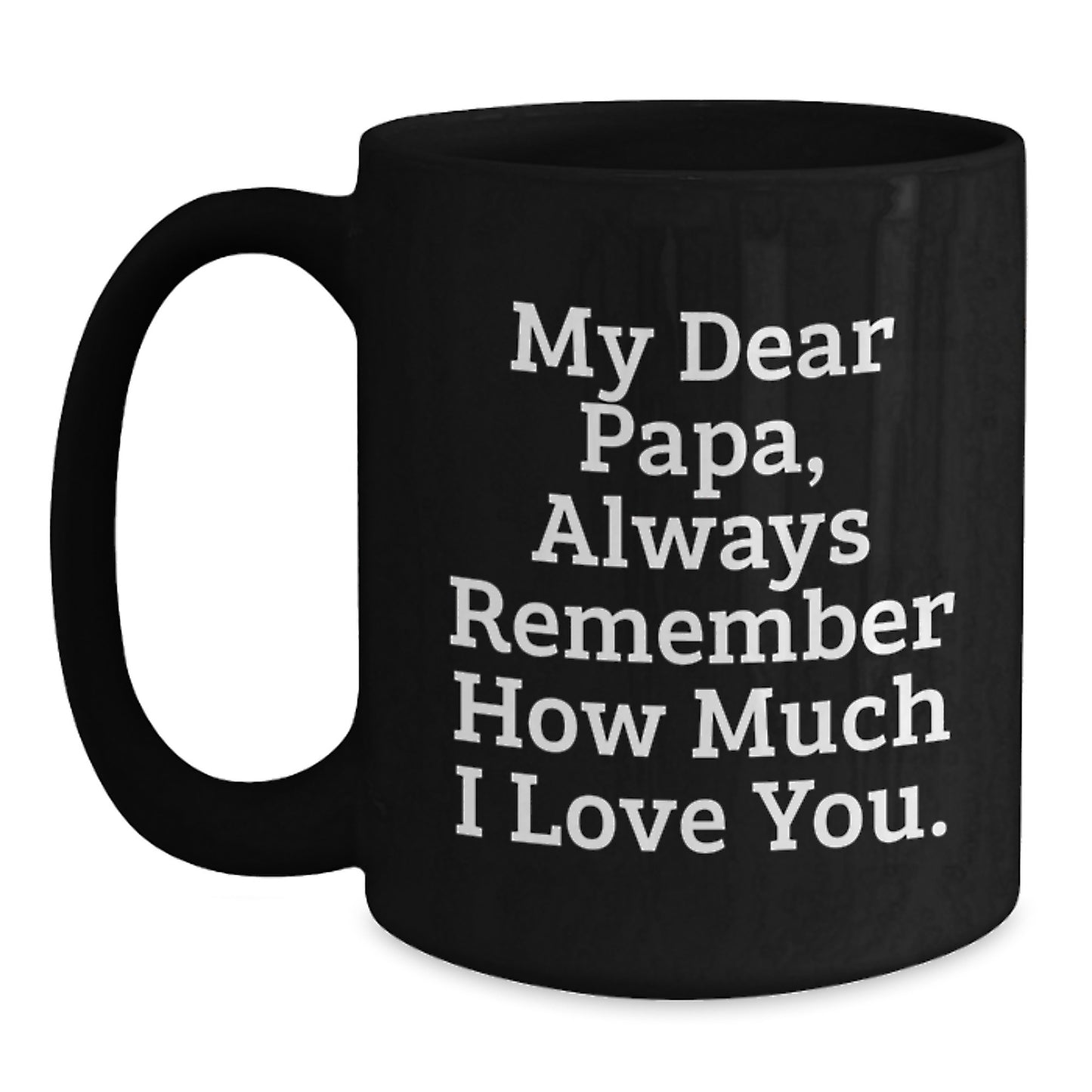 Funny Papa Black Coffee Mug Gifts for Papa on Father's Day, Gifts from Women to Papa, Black Ceramic Mug with 11oz or 15oz Capacity - Main